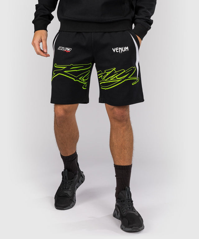 Spodenki Venum x Bud Racing – Czarne/Białe/Limonkowe