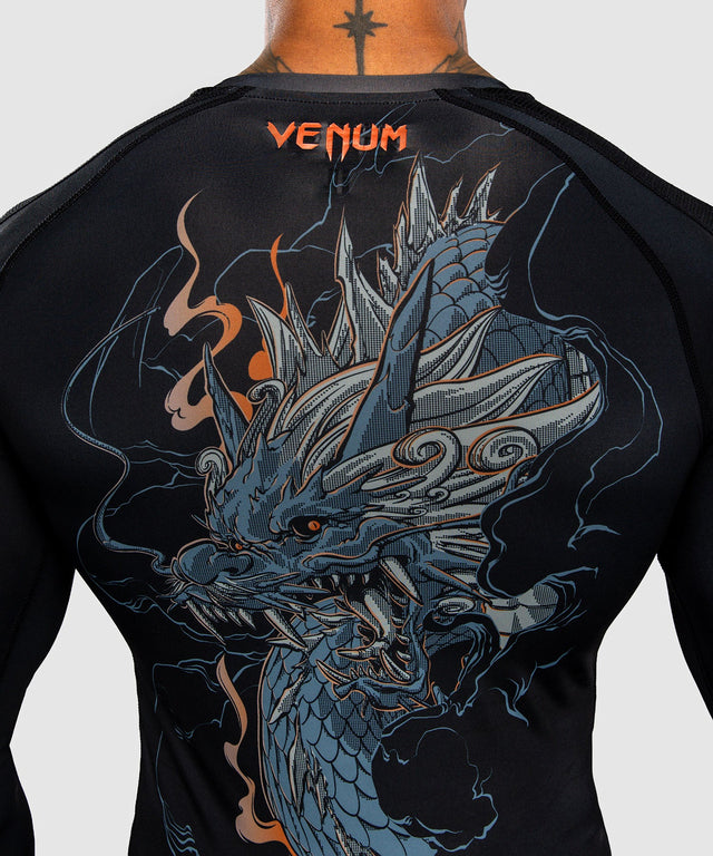 Rashguard Venum Thunder Dragon Maniche Lunghe – Nero/Grigio/Rame