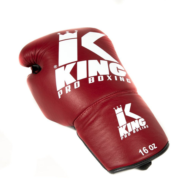 King Pro Boxing Boksehandsker BG1 med snøreluk - Rød/Sort
