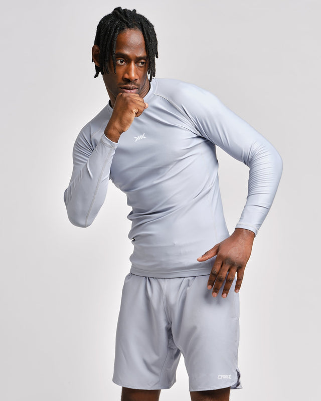 Caged Tactical Rashguard Långärmad - Gunmetal Grey