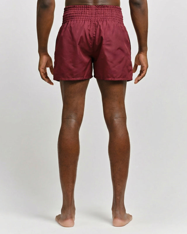 Shorts de Muay Thai Caged Classic – Bordeaux/Blanc