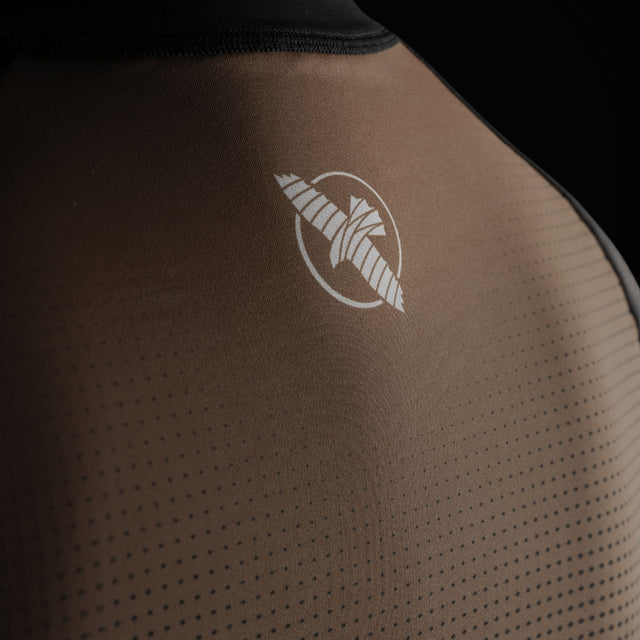 Hayabusa Rashguard Pro Ranked Korte Mouwen Dames - Bruin