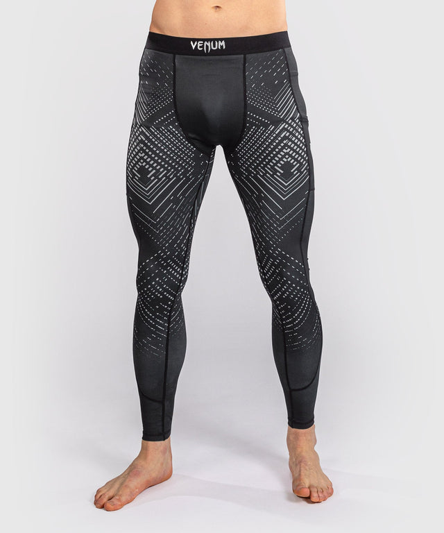 Pantaloncini a compressione Venum Midnight Fury – Nero/Grigio/Argento