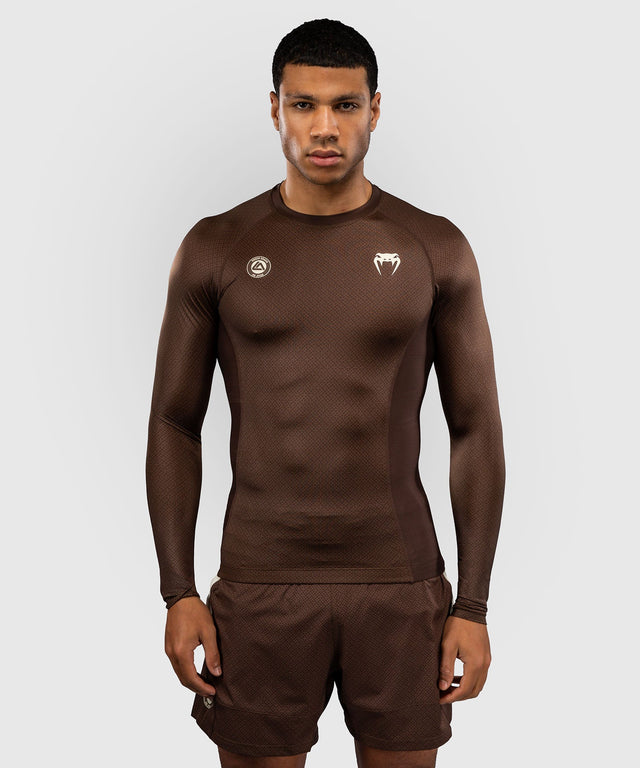 Venum Rashguard x Roger Gracie Academy Lange Ärmel – Dunkelbraun