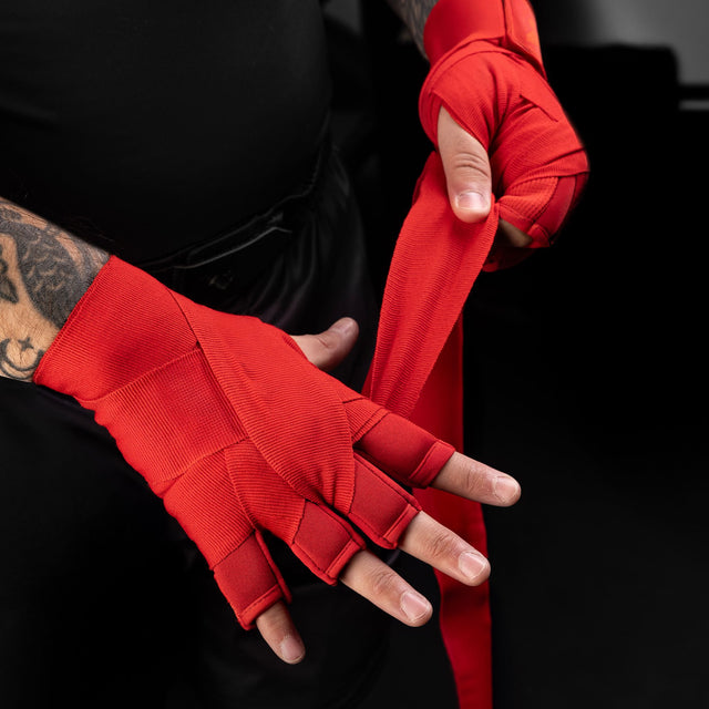 Hayabusa Håndbind Knuckle Guard – Rød