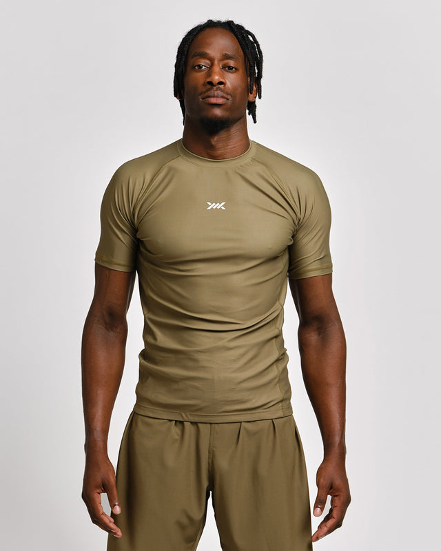 Caged Rashguard Tactical Kurzarm – Armeegreen
