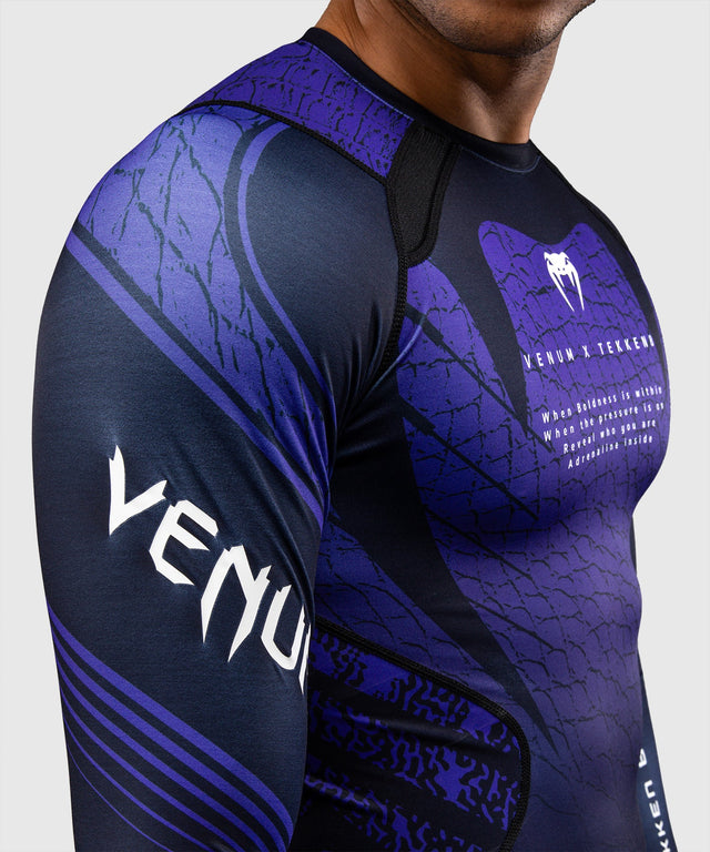 Rashguard Venum x TEKKEN 8 Kazuya – Mâneci lungi – Negru/Violet