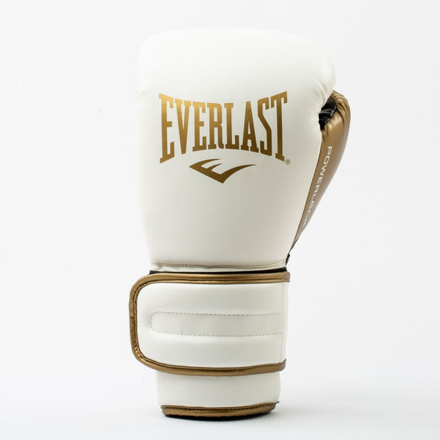 Luvas de boxe Everlast Powerlock 2R – Branco/Ouro