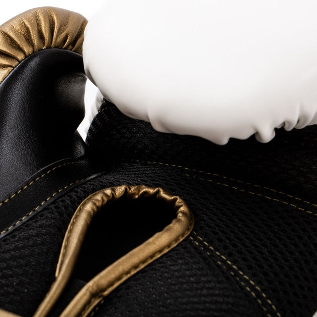 Luvas de boxe Everlast Powerlock 2R – Branco/Ouro