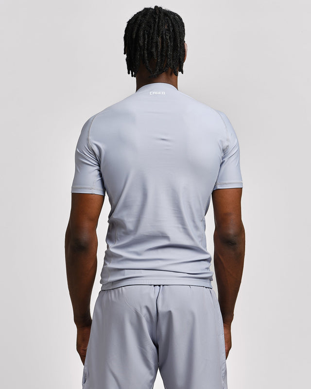Rashguard Caged Tactical Maniche Corte – Gunmetal Grey