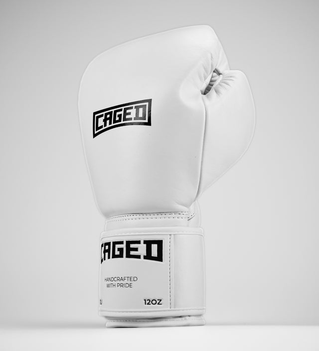 Caged Boxhandschuhe 'X' Series – Weiß/Schwarz