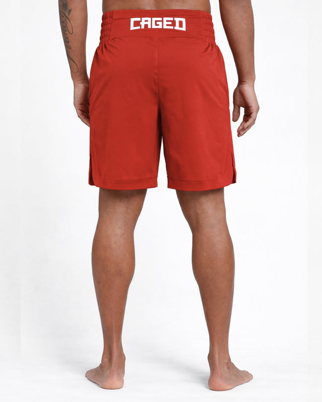 Pantaloncini da boxe Caged Classic – Rosso