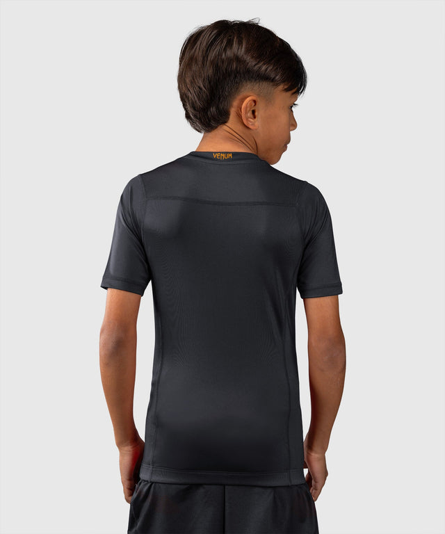 Venum Attack Rashguard Korte Mouwen Kinder – Schwarz/Gold