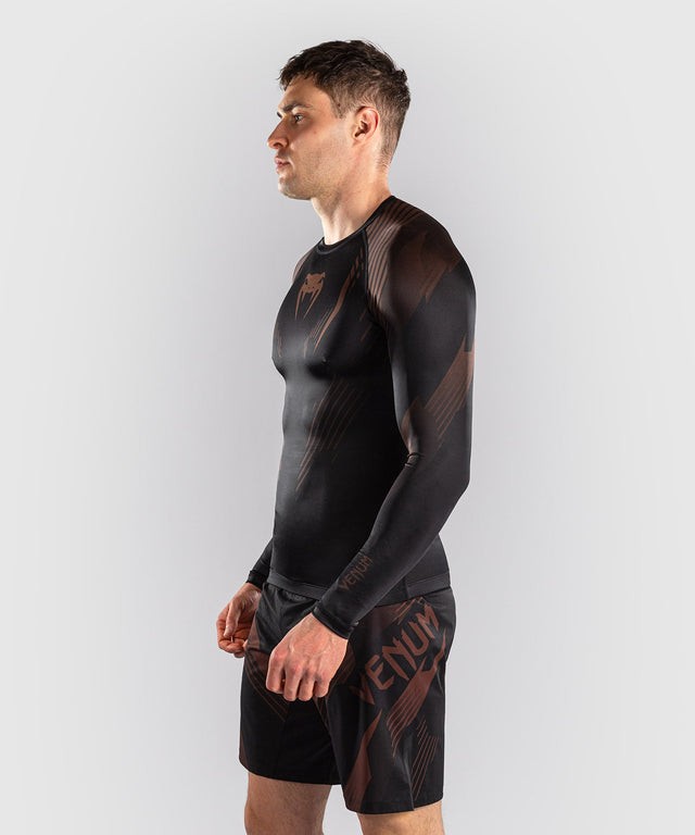 Venum Rashguard No-Gi 6.0 Long Sleeves – Black/Brown