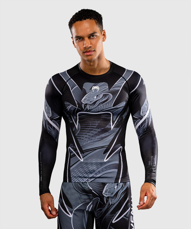 Rashguard Venum Crimson Viper 2.0 – Dlouhé rukávy – Černý/šedý