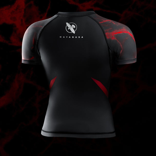 Rashguard Hayabusa x UFC BJJ Maniche Corte Donna – Nero/Rosso