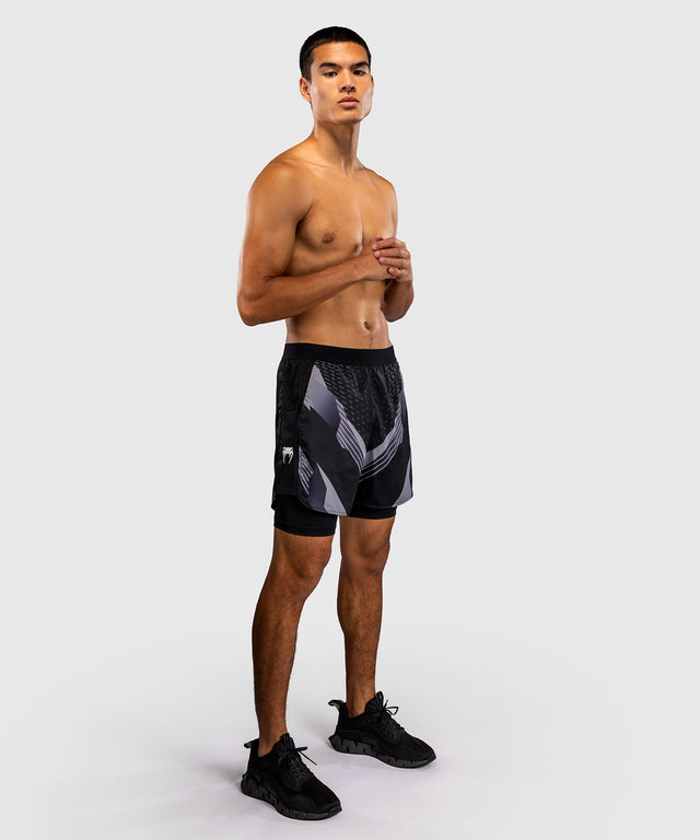Calções de compressão e spats Venum No-Gi 6.0 – Preto/Branco
