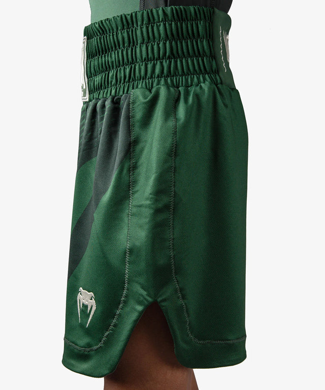Shorts de boxe Venum Attack Enfant – Vert/Blanc cassé