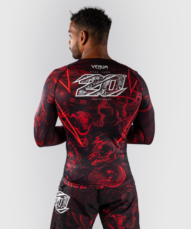 Rashguard Venum 20th Anniversary Manches longues – Noir/Rouge