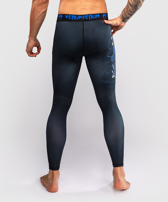 Pantaloncini a compressione Venum Thunder Dragon – Nero/Blu reale