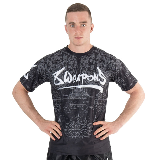 8 WEAPONS T-Shirt Hanuman Yant – Sort/Grå