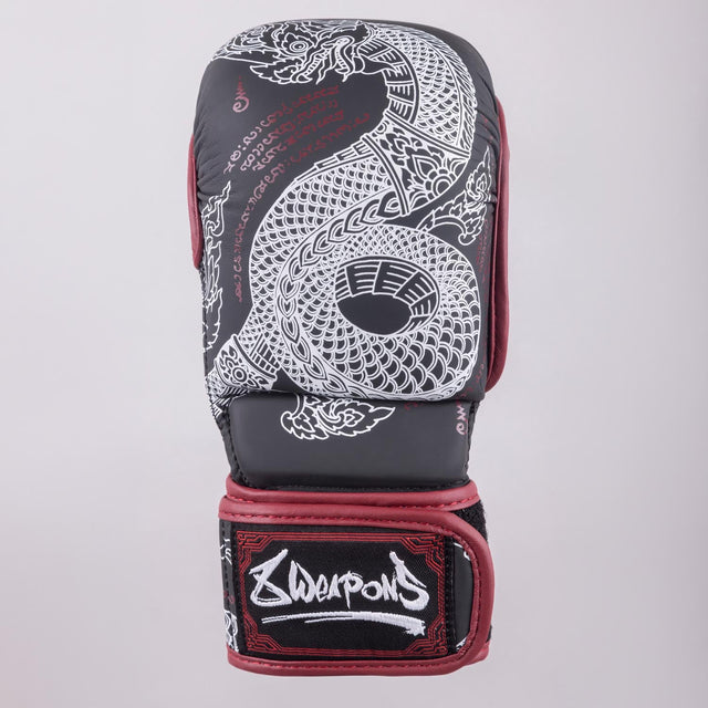 8 WEAPONS MMA-handsker Sak Yant Naga – Sort/Marineblå