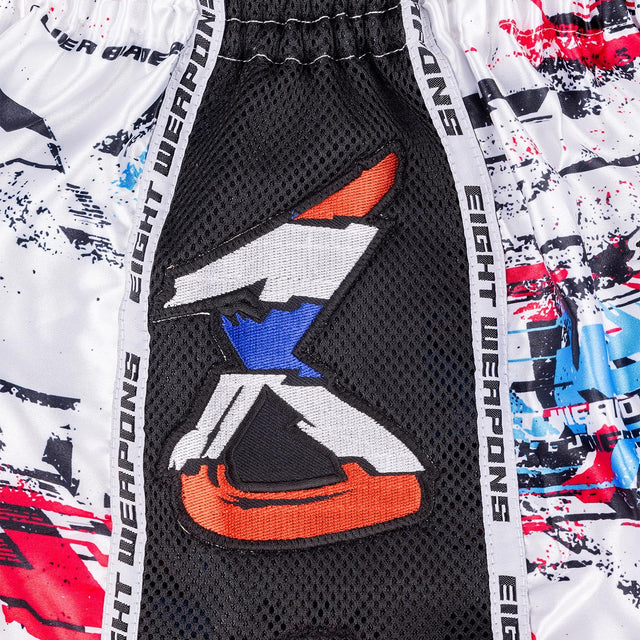Pantaloncini Muay Thai 8 WEAPONS Cut Like A Blade 2.0 – Bianco