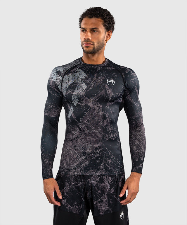 Venum Rashguard Rage & Workout Dlouhé rukávy – Černá/Šedá