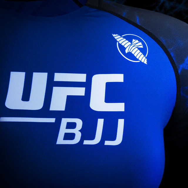 Hayabusa x UFC BJJ Rashguard Korte ærmer Dame - Sort/Blå