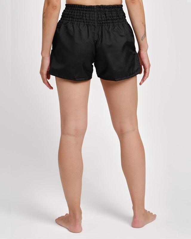 Caged Muay Thai shorts Classic – sort/hvid kvinde