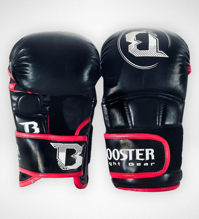 Booster MMA-Sparringshandschuhe Pro – Schwarz/Rot