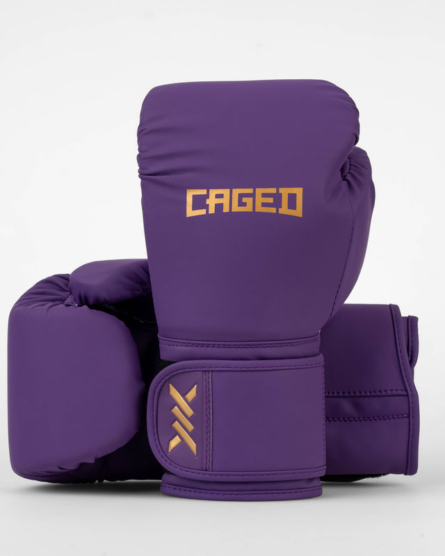 Caged Boksehandsker Core - Lilla/Guld