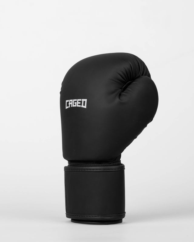 Mănuși de box Caged Spark Copii – Mat Negru/Alb
