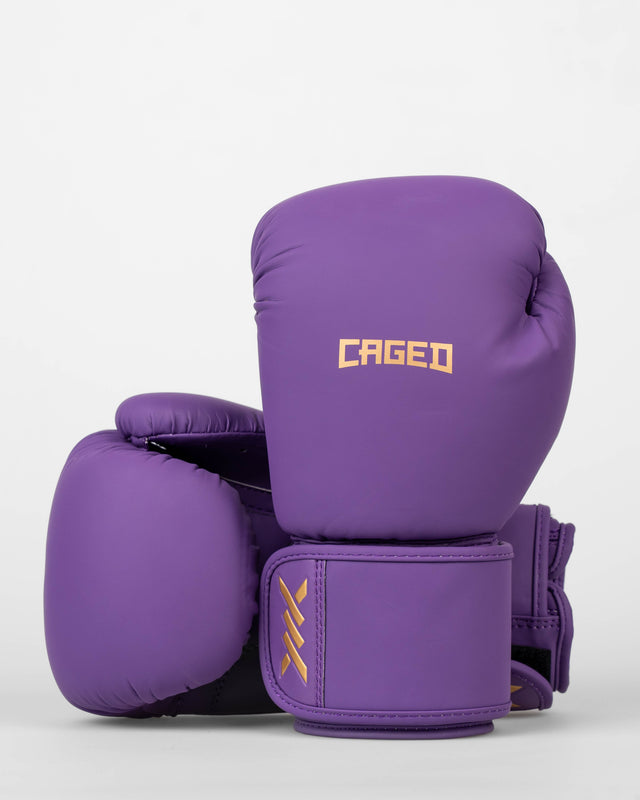 Caged Boxhandschuhe Spark Kinder – Lila/Gold