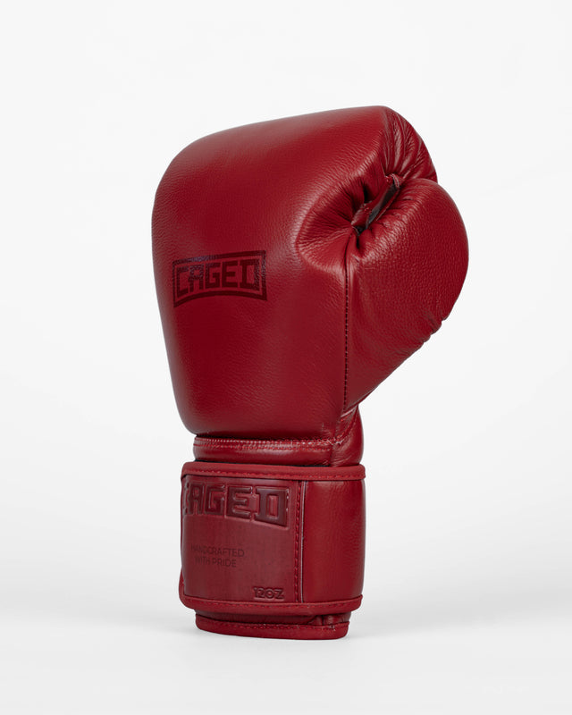 Caged Boxhandschuhe 'X' Series – Bordeaux Rot