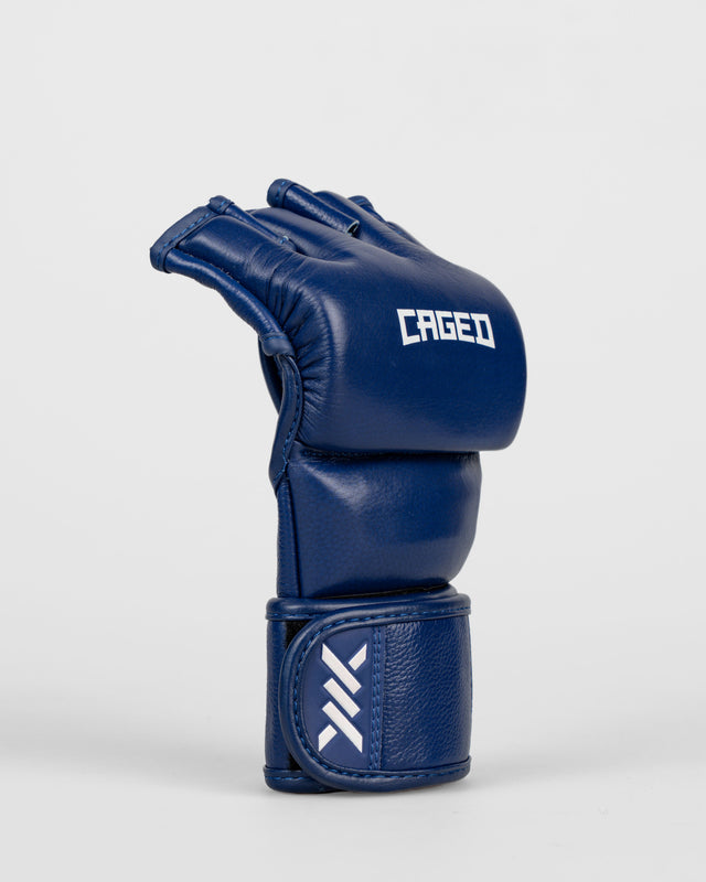 Caged MMA-handskar 'X' Series – Marinblå/Vit