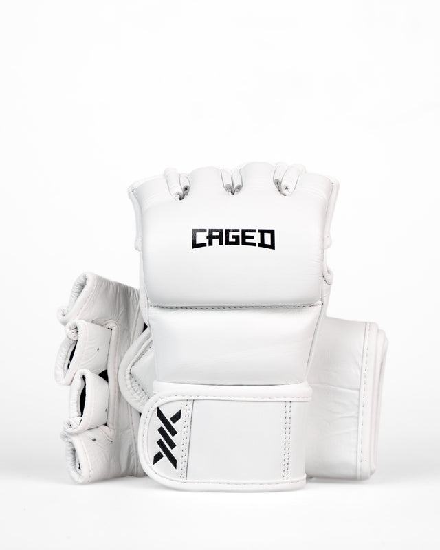Caged MMA-handsker 'X' Series - Hvid/Sort