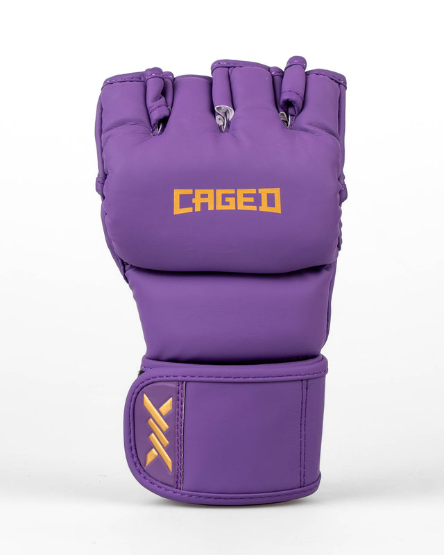 Caged MMA-Handschuhe Shadow – Lila/Gold