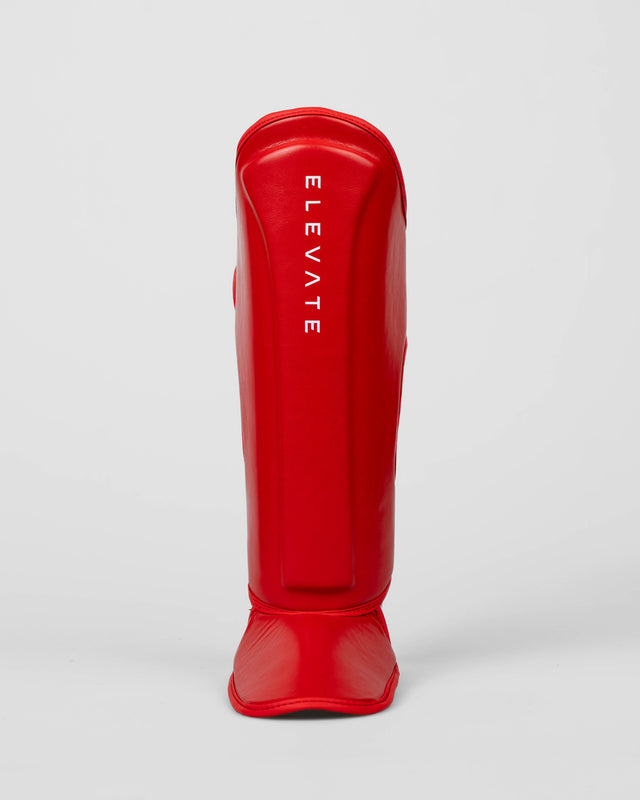 Espinilleras Elevate Prime Niños – Rojo