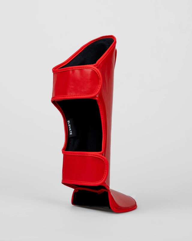 Espinilleras Elevate Prime Niños – Rojo