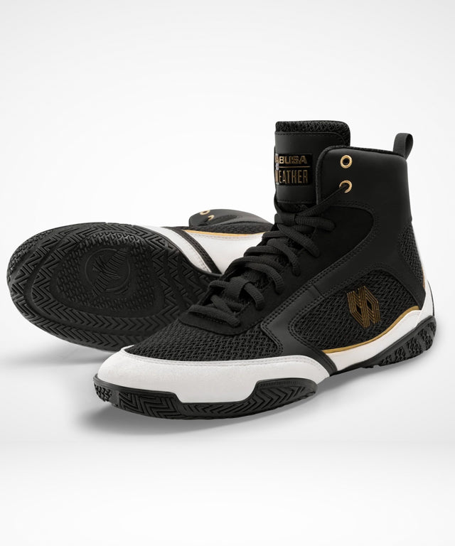 Chaussures de boxe Hayabusa x Mayweather Champ – Noir/Blanc