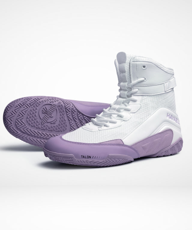Botas de boxe Hayabusa Talon – Branco/Lavanda
