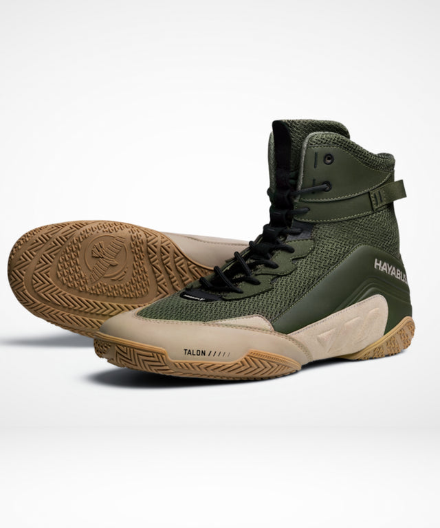 Botas de boxe Hayabusa Talon – Caqui Verde/Bege