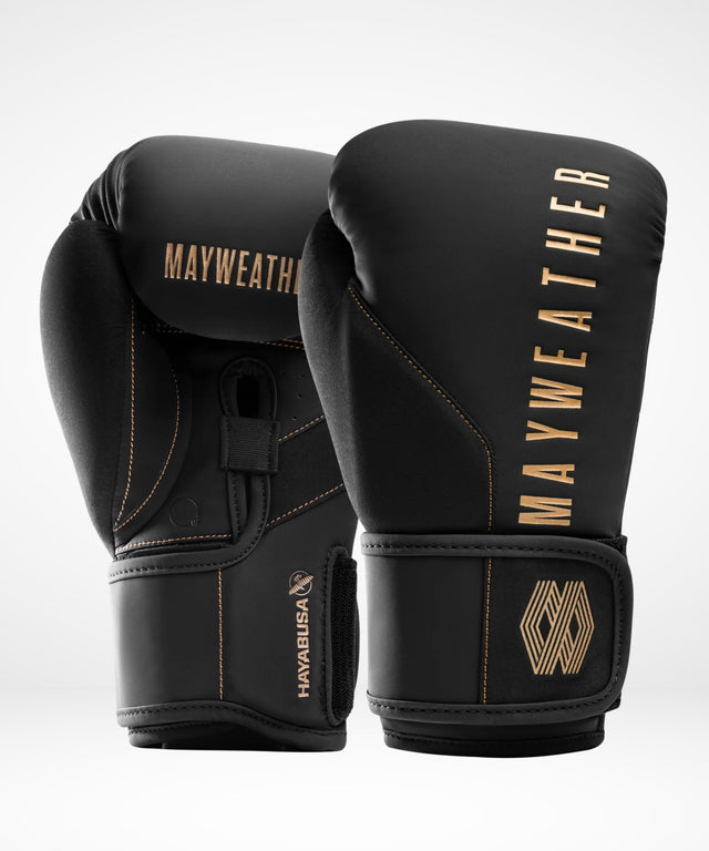 Hayabusa x Mayweather Boxningshandskar Champ - Svart/Guld