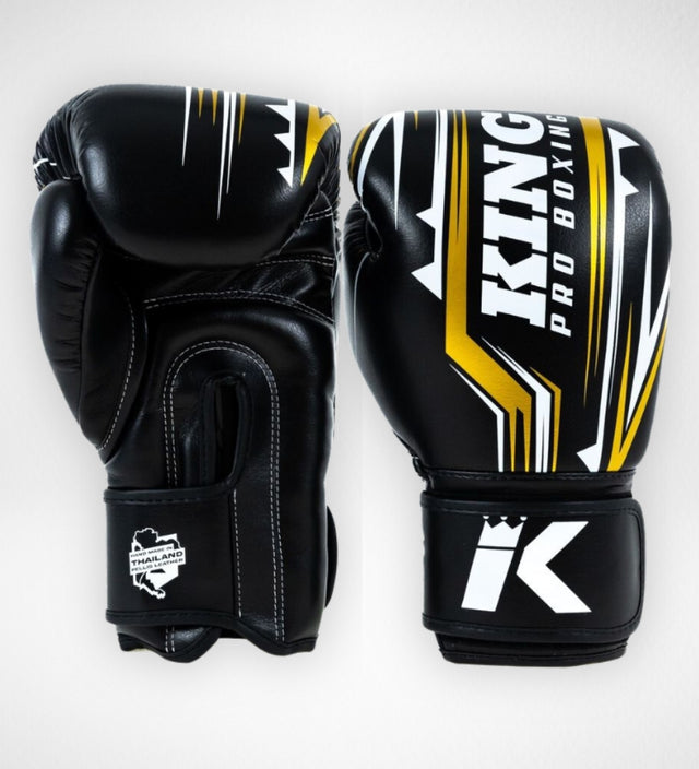 King Pro Boxing Boxningshandskar BG Spartan – Svart/Gul