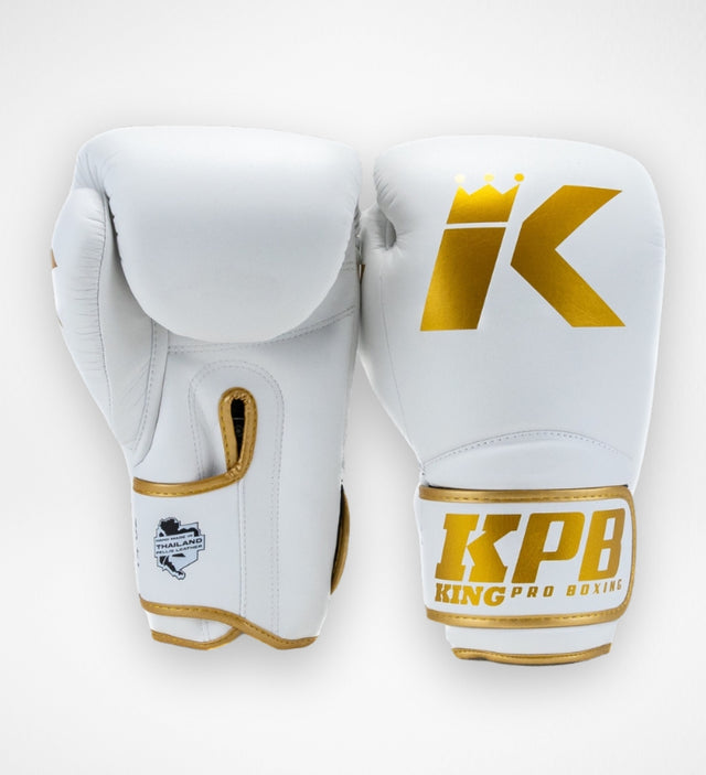 Luvas de boxe King Pro Boxing BGK – Branco/Ouro