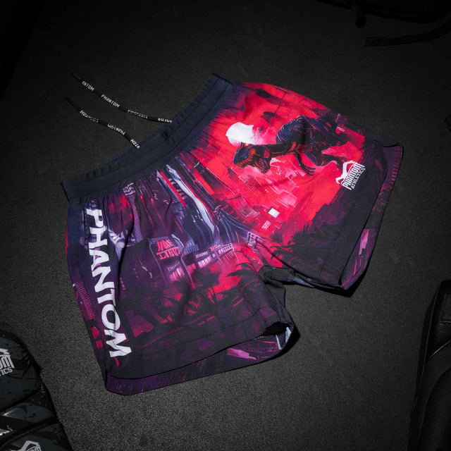 Phantom Athletics MMA-shorts FUSION-R Cyber-X – Lila/Blå