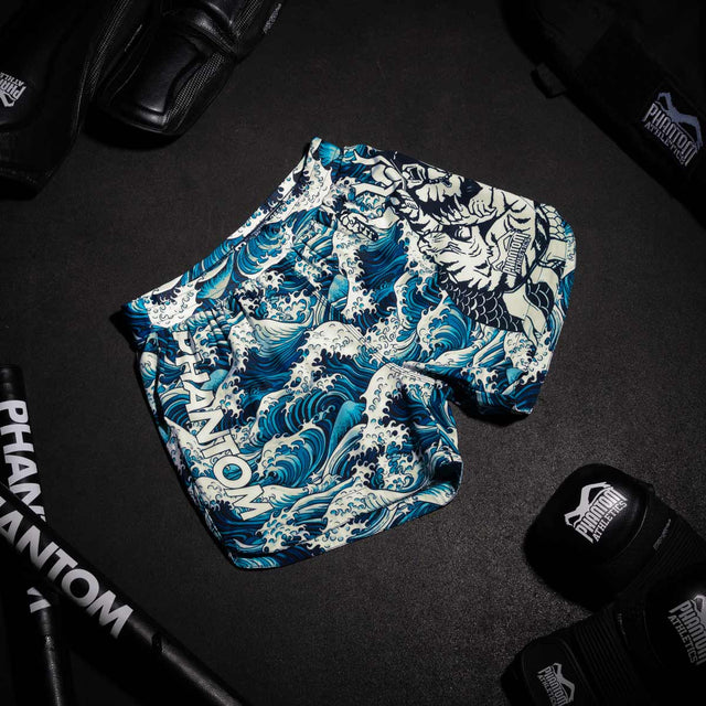 MMA trenky Phantom Athletics Fusion Tsunami – Modré