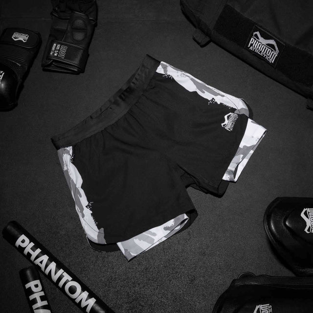 Shorts de MMA Phantom Athletics Fusion 2in1 Warfare – Urban Camo