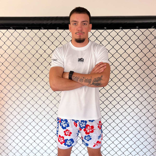 Phantom Athletics MMA-shorts Fusion 2in1 Hawaii – Vit/Blå/Röd